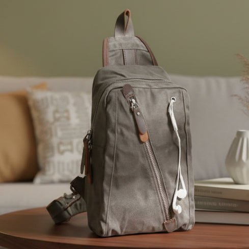 Sac à dos en toile cirée pour hommes et femmes avec plusieurs compartiments 1