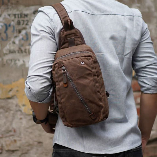 Sac à dos en toile cirée pour hommes et femmes avec plusieurs compartiments 4