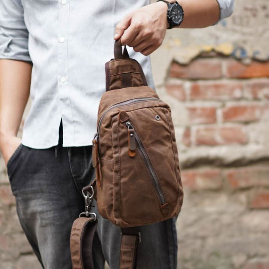 Sac à dos en toile cirée pour hommes et femmes avec plusieurs compartiments 6
