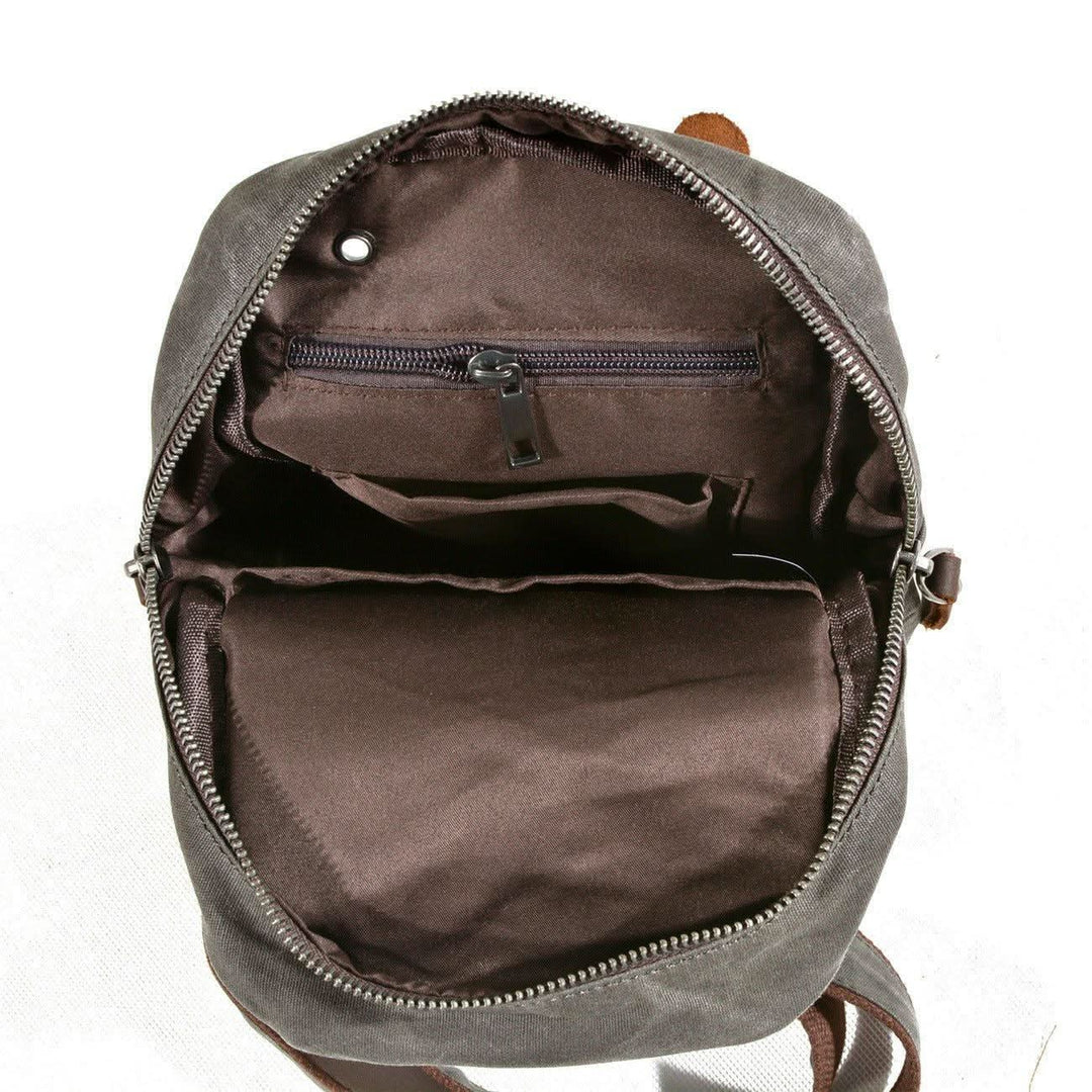 Sac à dos en toile cirée pour hommes et femmes avec plusieurs compartiments 8