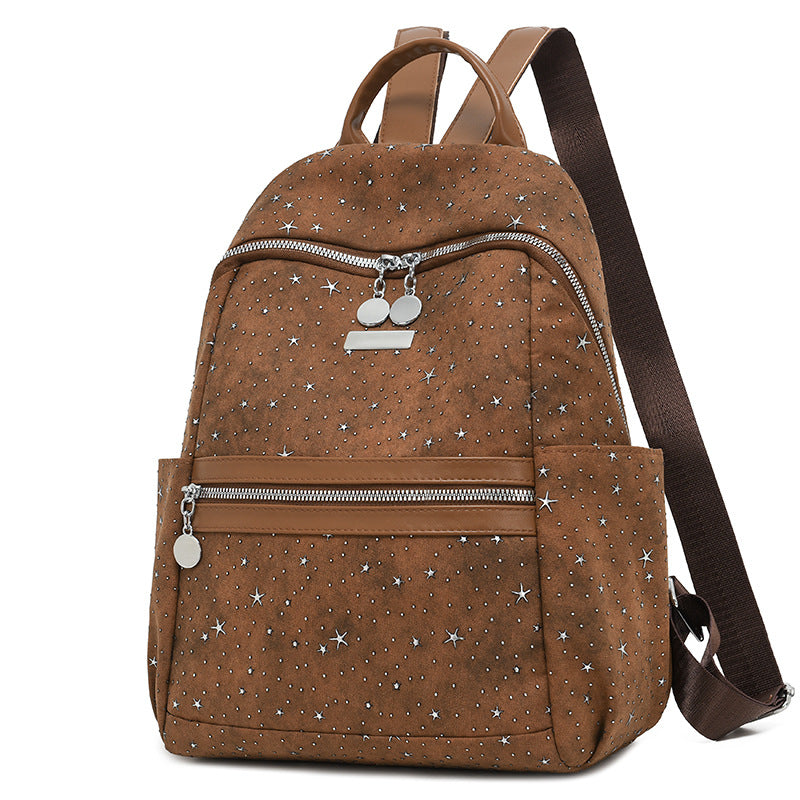 Sac à dos femme style tendance orné d'étoiles 0