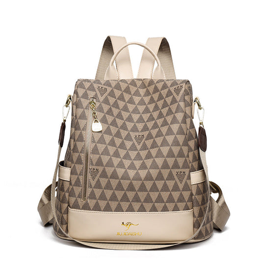 Sac à dos multi-poches au design géométrique moderne pour homme et femme 0