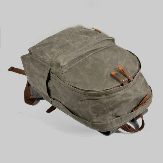 Sac à dos pour hommes en toile imperméable au style vintage 5
