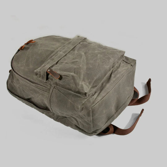 Sac à dos pour hommes en toile imperméable au style vintage 6