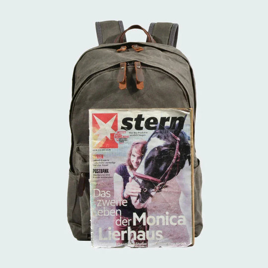 Sac à dos pour hommes en toile imperméable au style vintage 8