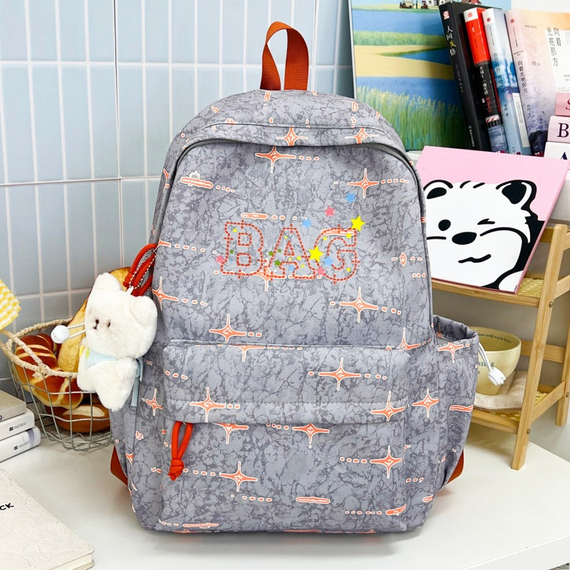 Sac à dos scolaire graphique pour femme style amusant 1
