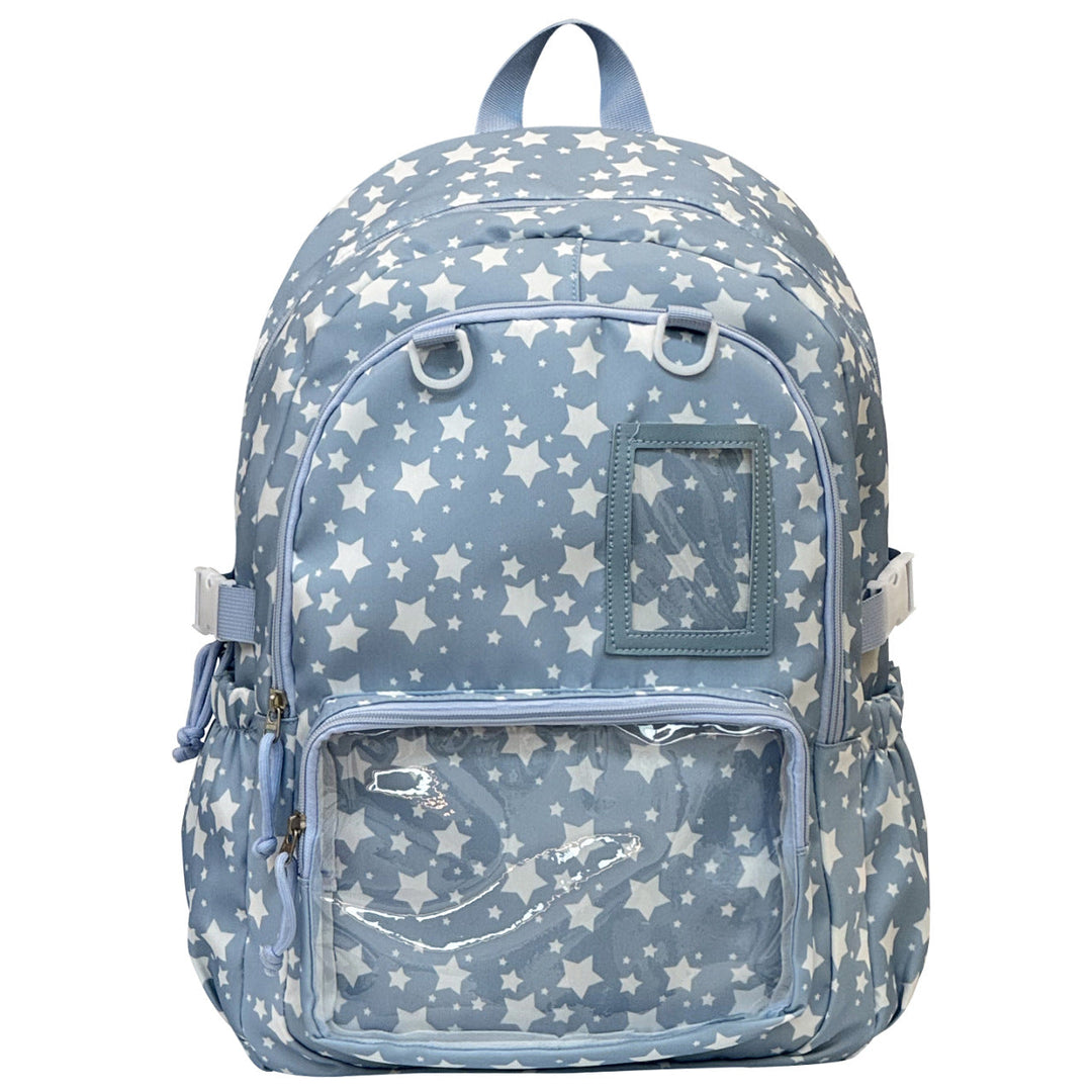 Sac à dos transparent à motifs étoiles pour femme et homme 0