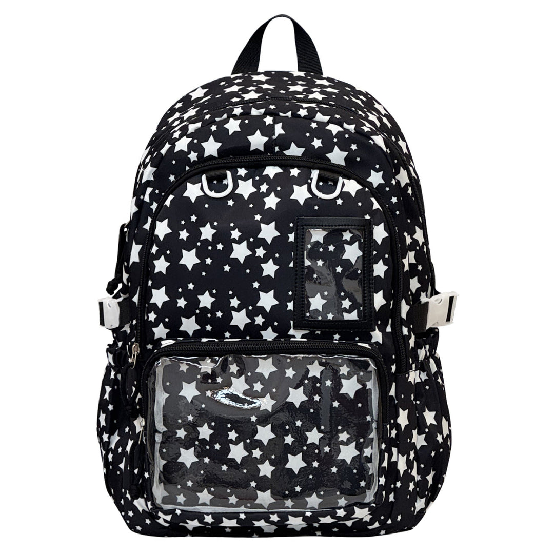 Sac à dos transparent à motifs étoiles pour femme et homme 1