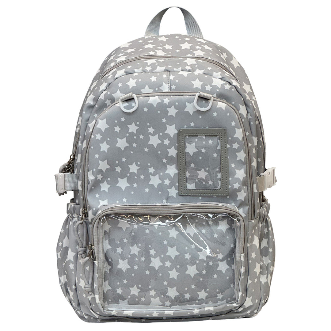 Sac à dos transparent à motifs étoiles pour femme et homme 2