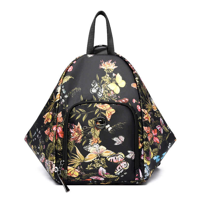 Sac à dos triangulaire motif floral pour femme 0
