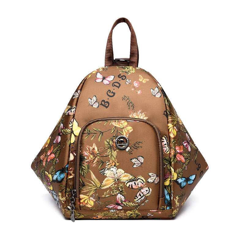 Sac à dos triangulaire motif floral pour femme 1