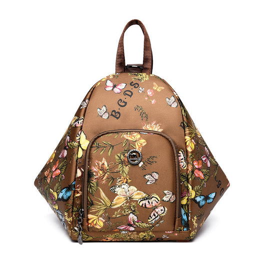 Sac à dos triangulaire motif floral pour femme 1