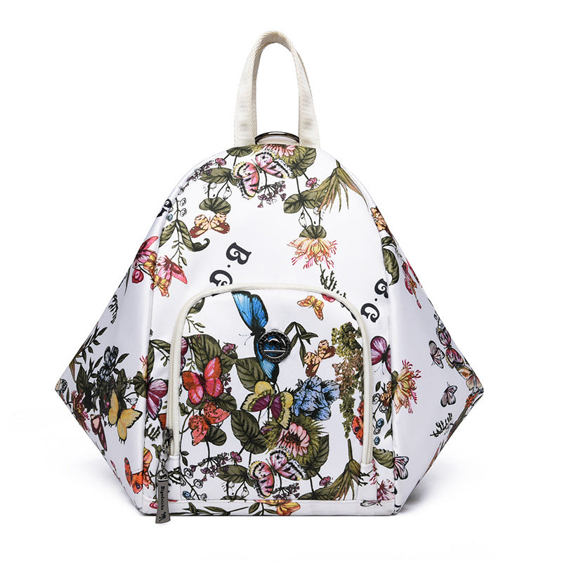 Sac à dos triangulaire motif floral pour femme 2
