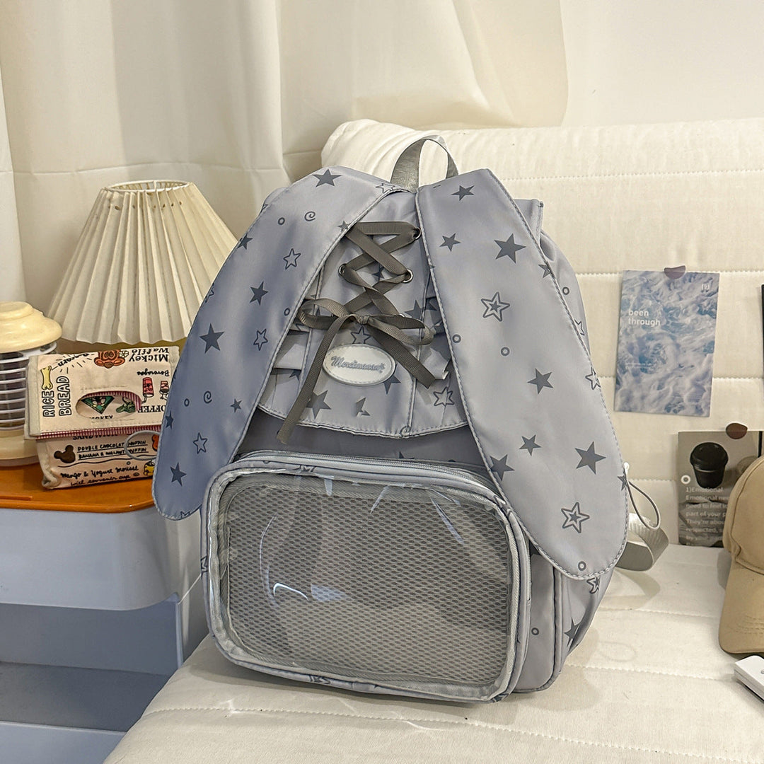 Sac à dos unisexe avec oreilles de lapin ludique 2