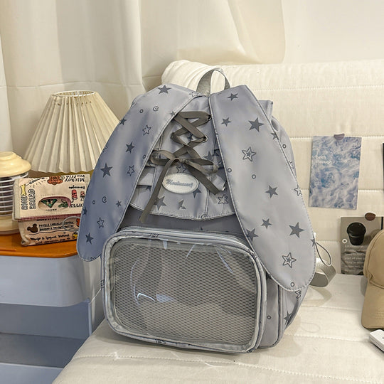 Sac à dos unisexe avec oreilles de lapin ludique 2