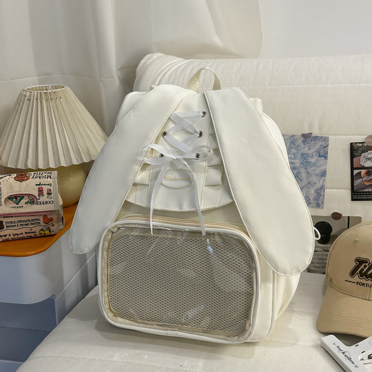 Sac à dos unisexe avec oreilles de lapin ludique 3