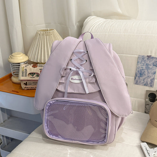 Sac à dos unisexe avec oreilles de lapin ludique 4