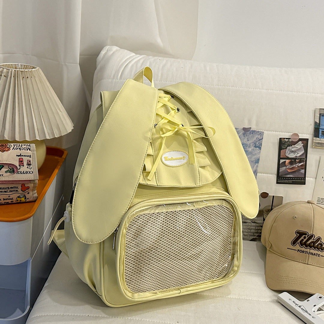 Sac à dos unisexe avec oreilles de lapin ludique 5