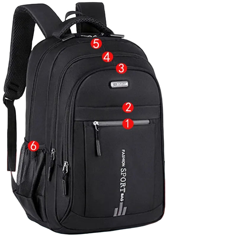 Sac à dos unisexe multi-compartiments pour ordinateur portable 0