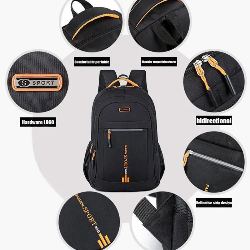 Sac à dos unisexe multi-compartiments pour ordinateur portable 1