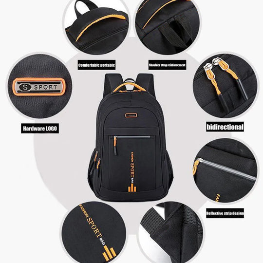 Sac à dos unisexe multi-compartiments pour ordinateur portable 1