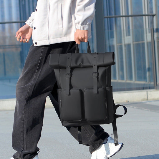Sac à dos urbain Roll-Top imperméable pour homme 1