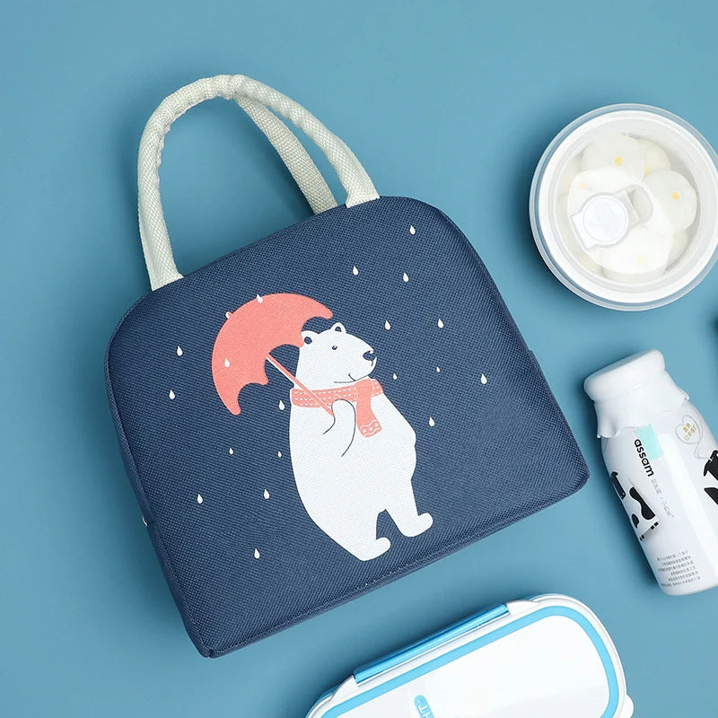 Sac à lunch enfant motif animalier ludique 3