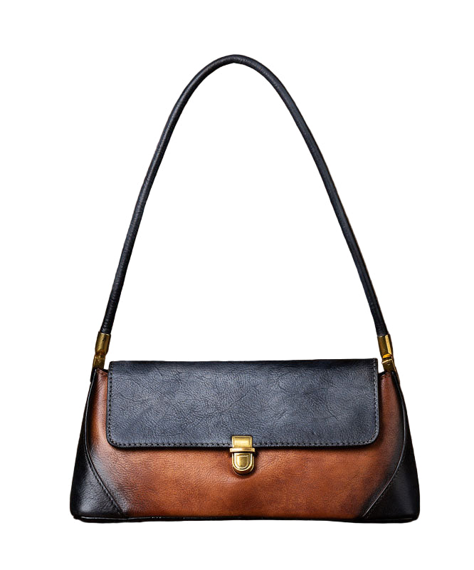 Sac à main fourre-tout marron avec design contrasté 0