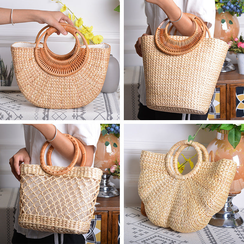 Sac de Plage Femme Artisanal avec Ansages Tressées 3