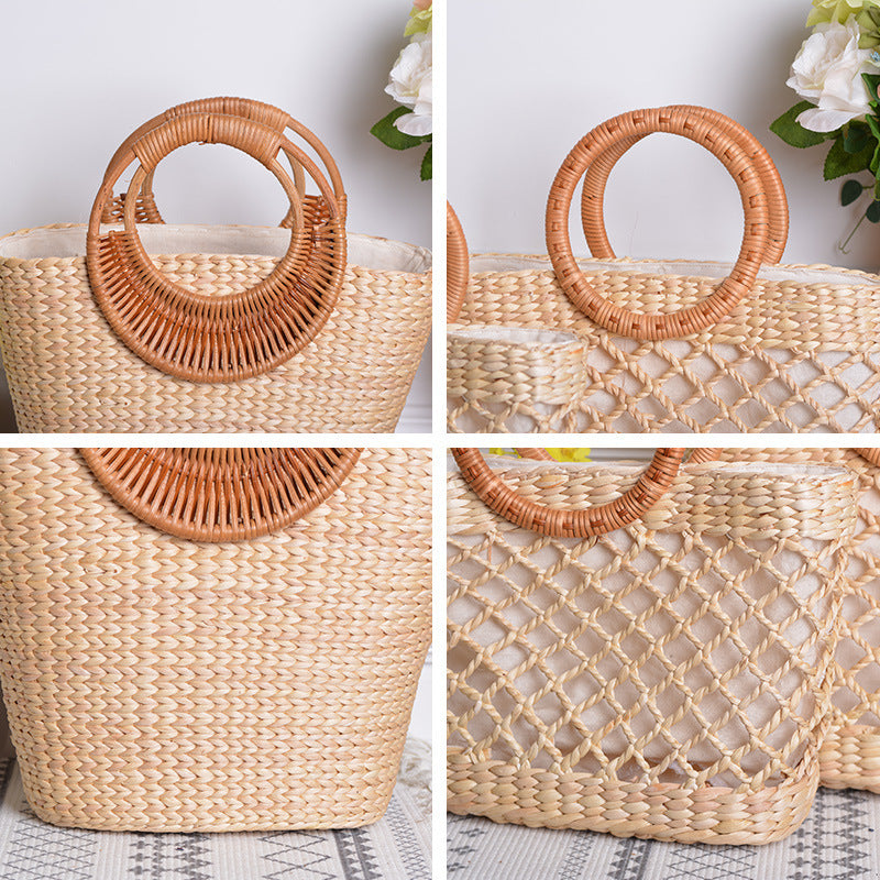 Sac de Plage Femme Artisanal avec Ansages Tressées 4