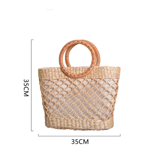 Sac de Plage Femme Artisanal avec Ansages Tressées 7