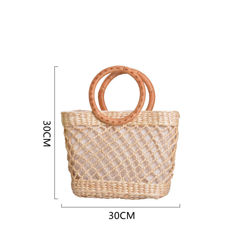Sac de Plage Femme Artisanal avec Ansages Tressées 8