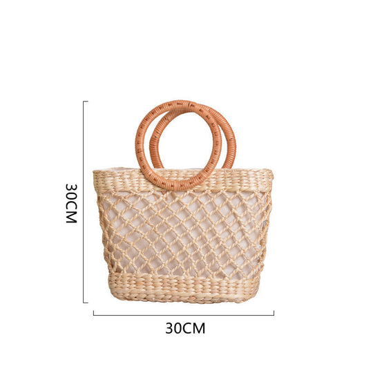 Sac de Plage Femme Artisanal avec Ansages Tressées 8