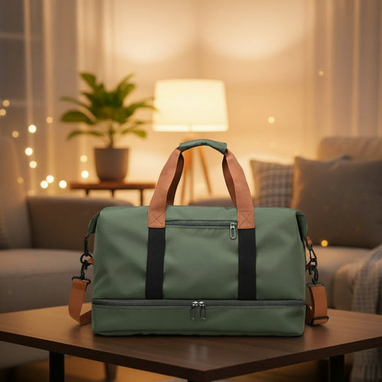 Sac de Sport Femme Portable avec Compartiment à Chaussures et Design Compact 0