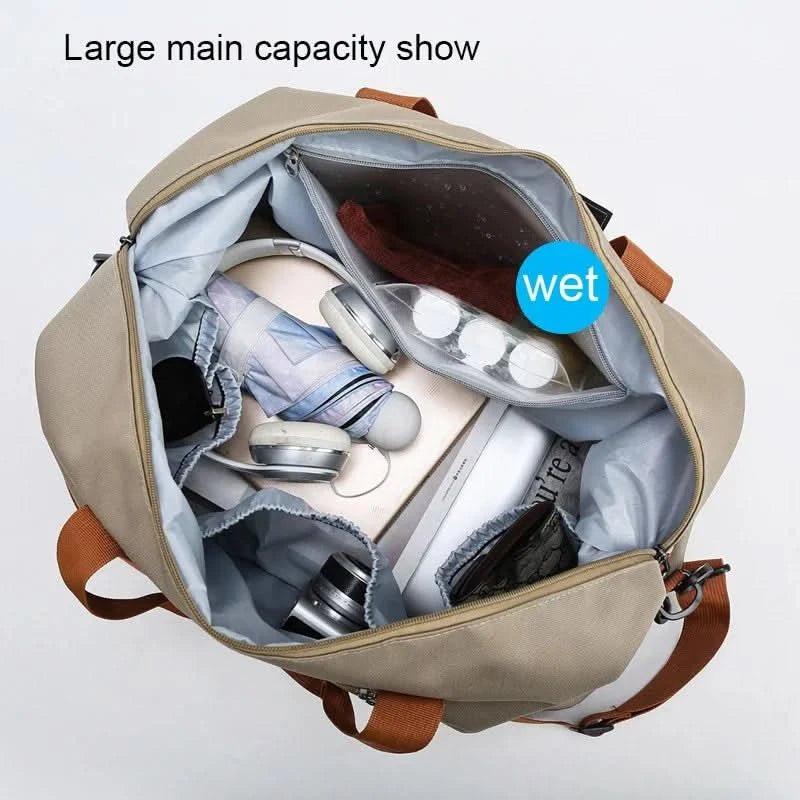 Sac de Sport Femme Portable avec Compartiment à Chaussures et Design Compact 3