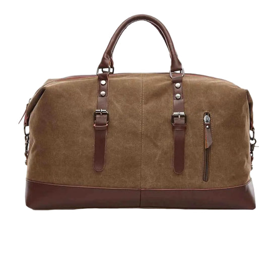 Sac de sport pour homme en toile et cuir 0