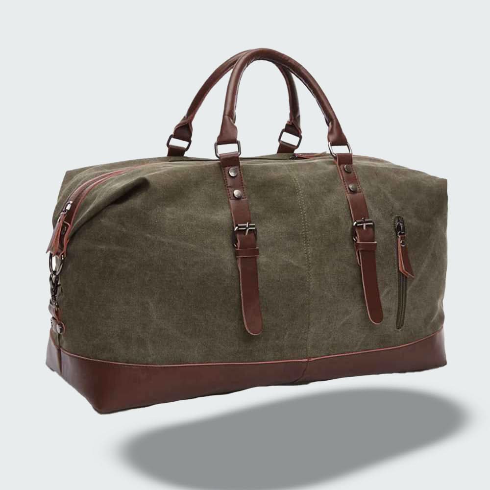 Sac de sport pour homme en toile et cuir 4