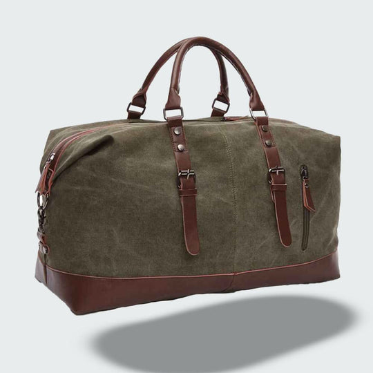 Sac de sport pour homme en toile et cuir 4