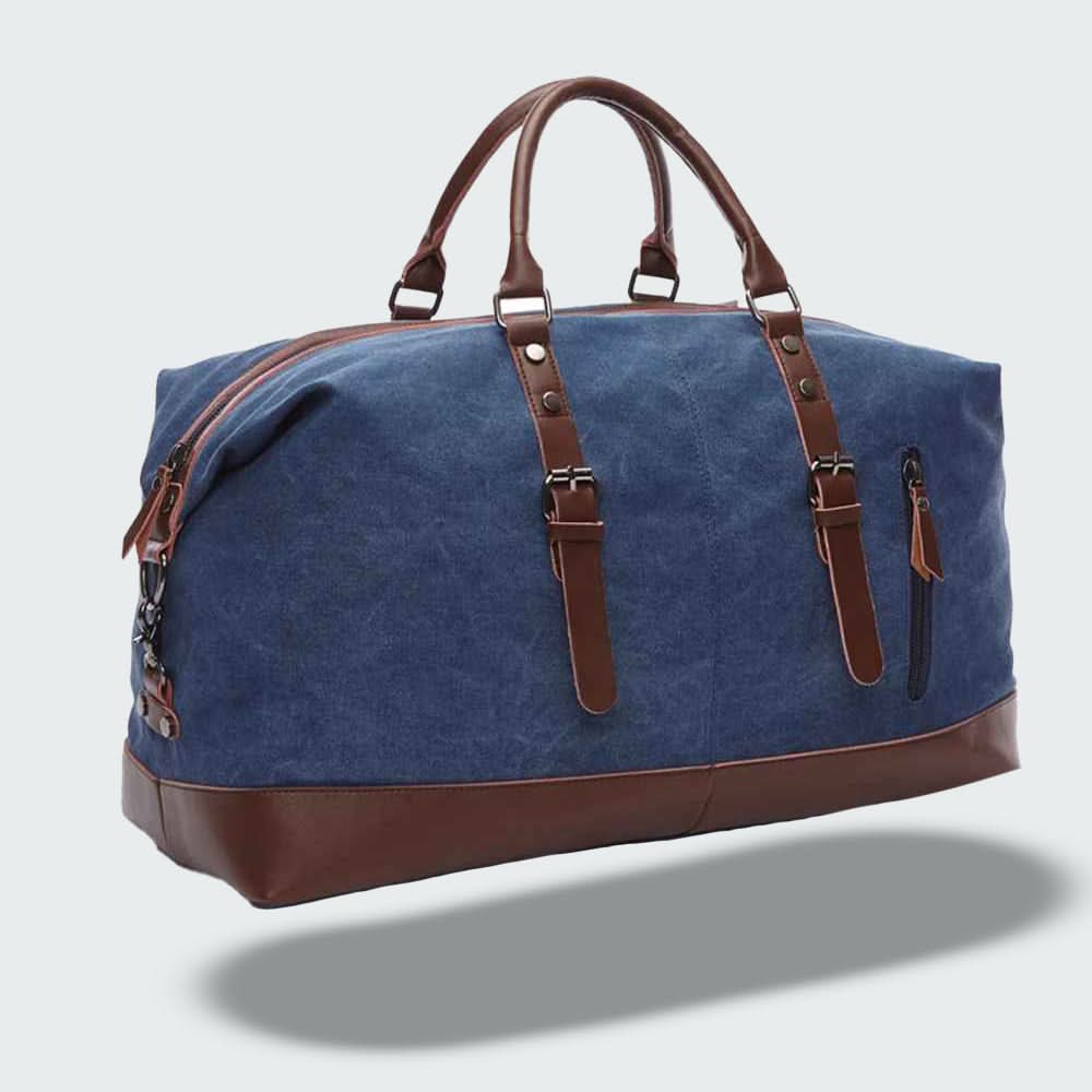Sac de sport pour homme en toile et cuir 5