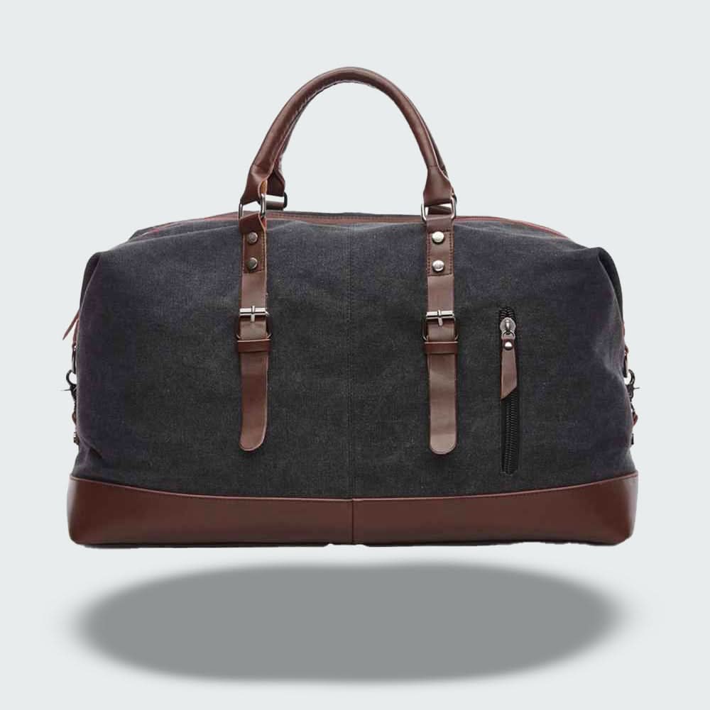 Sac de sport pour homme en toile et cuir 6
