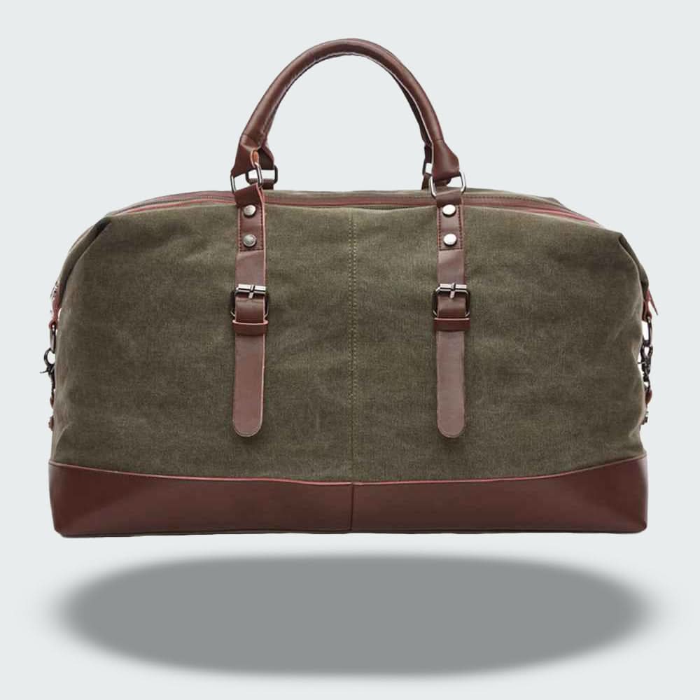 Sac de sport pour homme en toile et cuir 7