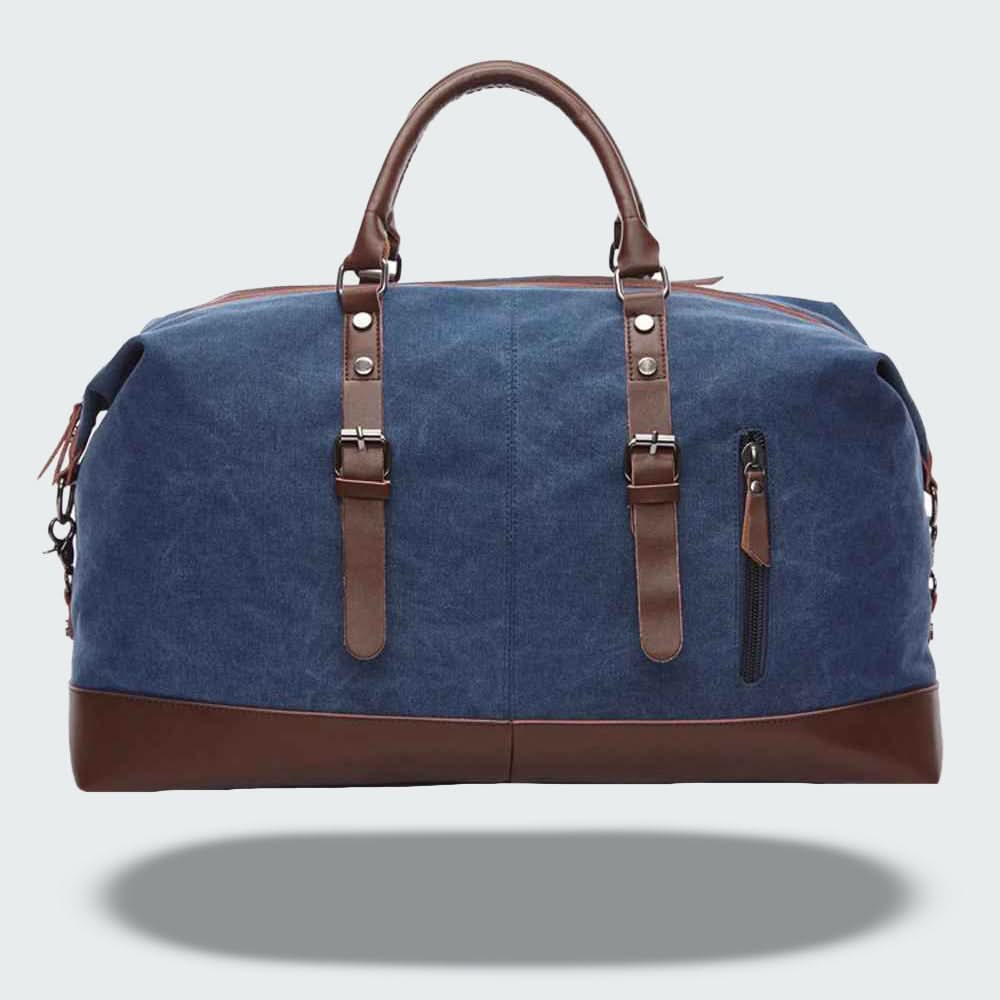 Sac de sport pour homme en toile et cuir 8