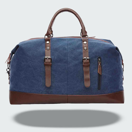 Sac de sport pour homme en toile et cuir 8
