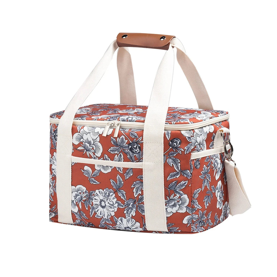 Sac isotherme à déjeuner motif floral pour femme pratique et spacieux 0