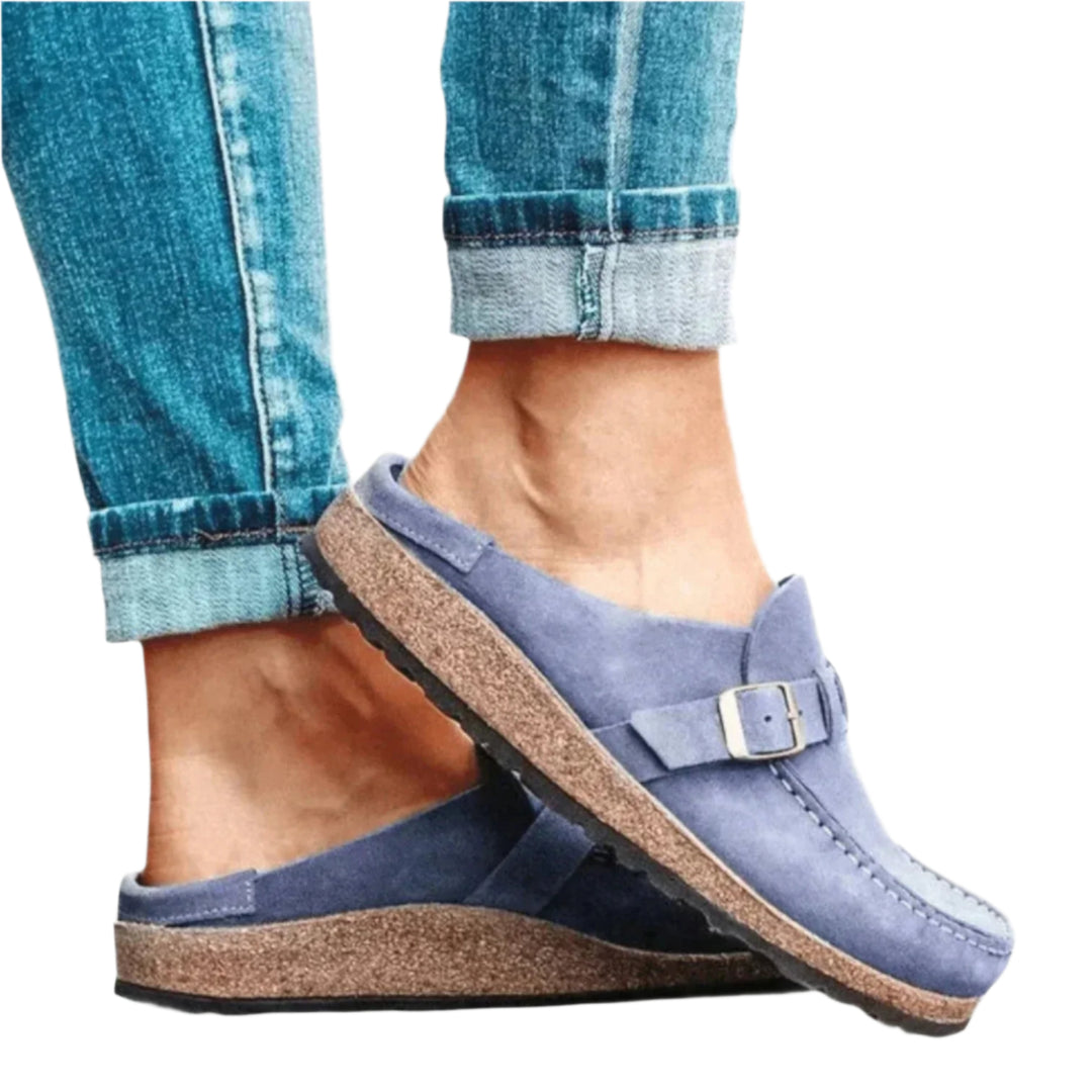 Sandales Femme Mules Rétro Daim Confort 0