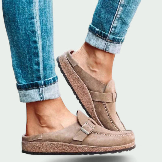 Sandales Femme Mules Rétro Daim Confort 1