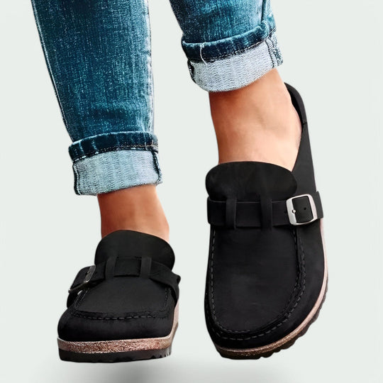 Sandales Femme Mules Rétro Daim Confort 2