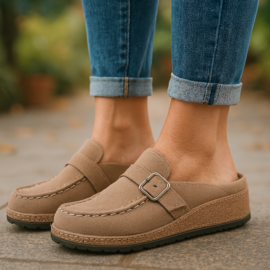Sandales Femme Mules Rétro Daim Confort 3