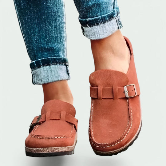 Sandales Femme Mules Rétro Daim Confort 4
