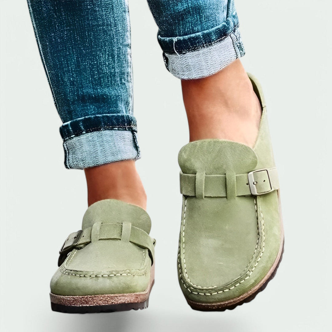 Sandales Femme Mules Rétro Daim Confort 5